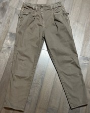 Stella McCartney Italian-Made Pleated High-Waist Pants Size 30 Early 2010s Twill