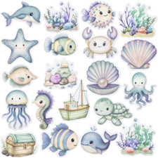 Bathtub Non-Slip Stickers for Shower - 20 PCS Bathroom Large Cute Sea Creature
