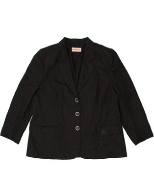 ROCCOBAROCCO Womens 3 Button Blazer Jacket UK 18 XL Grey AP13
