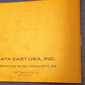 Data East Side Pocket Manual Booklet for Nintendo NES, English