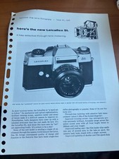 Leica Flyer used Here  s The New Leicaflex SL 1-68 ny