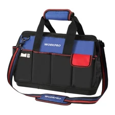 18" Tool Bag Open Top Tool Organizer Bag with 20Pocket Adjustable Shoulder Strap