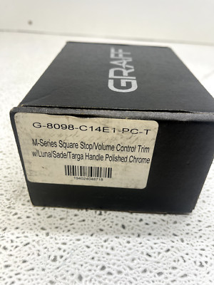 Graff Sade Handle Volume Control Valve Trim - Less Valve G-8098-C14E1-PC *READ*