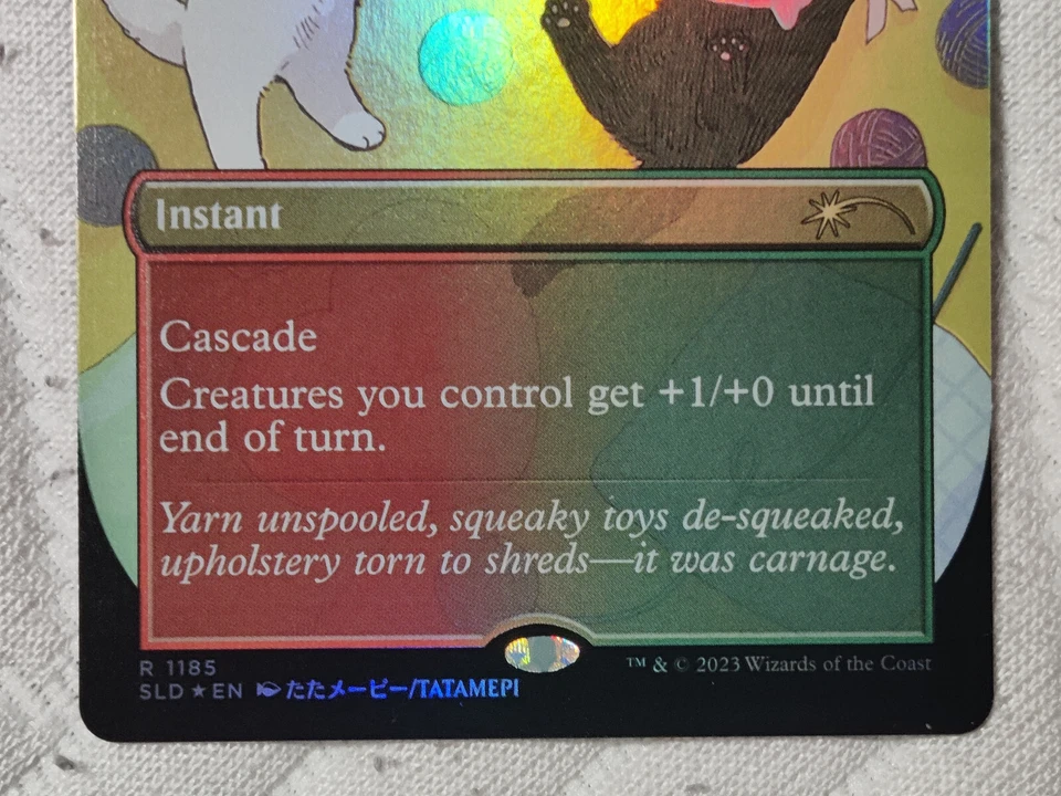MTG Secret Lair Violent Outburst #1185 -SLD Look at the Kitties RARE NM Foil - Image 2 of 3