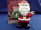 F. W. Woolworth Santa Wreath Collectible 4 Piece Salt and Pepper Shaker Set Nib