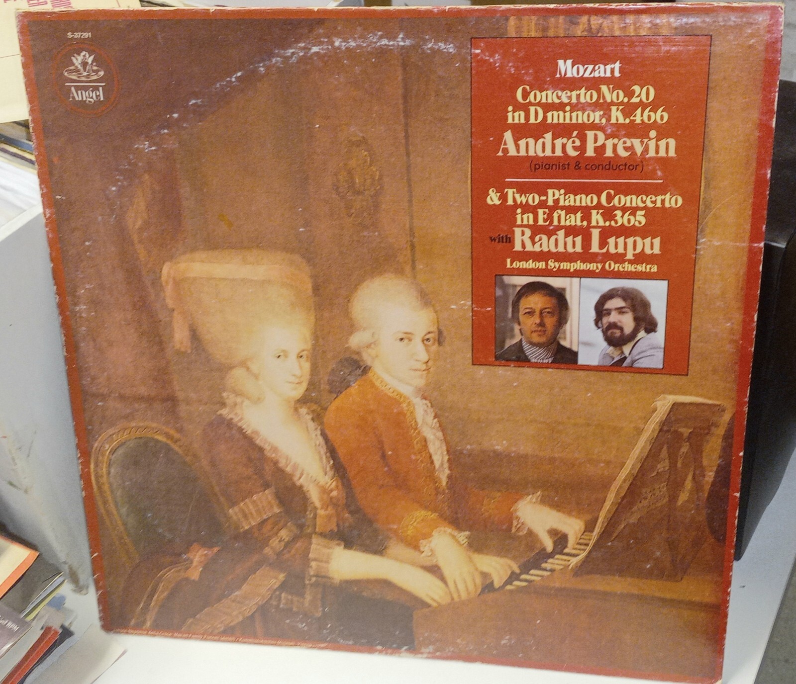 Mozart Concs no. 10 & 20 /  Previn / Lupu  *Angel S 37291 stereo Quadraphonic LP