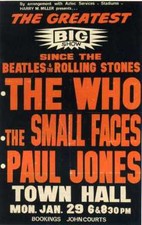 THE WHO Concert Window Poster - Town Hall, Wellington, NZ 1968 - reprint