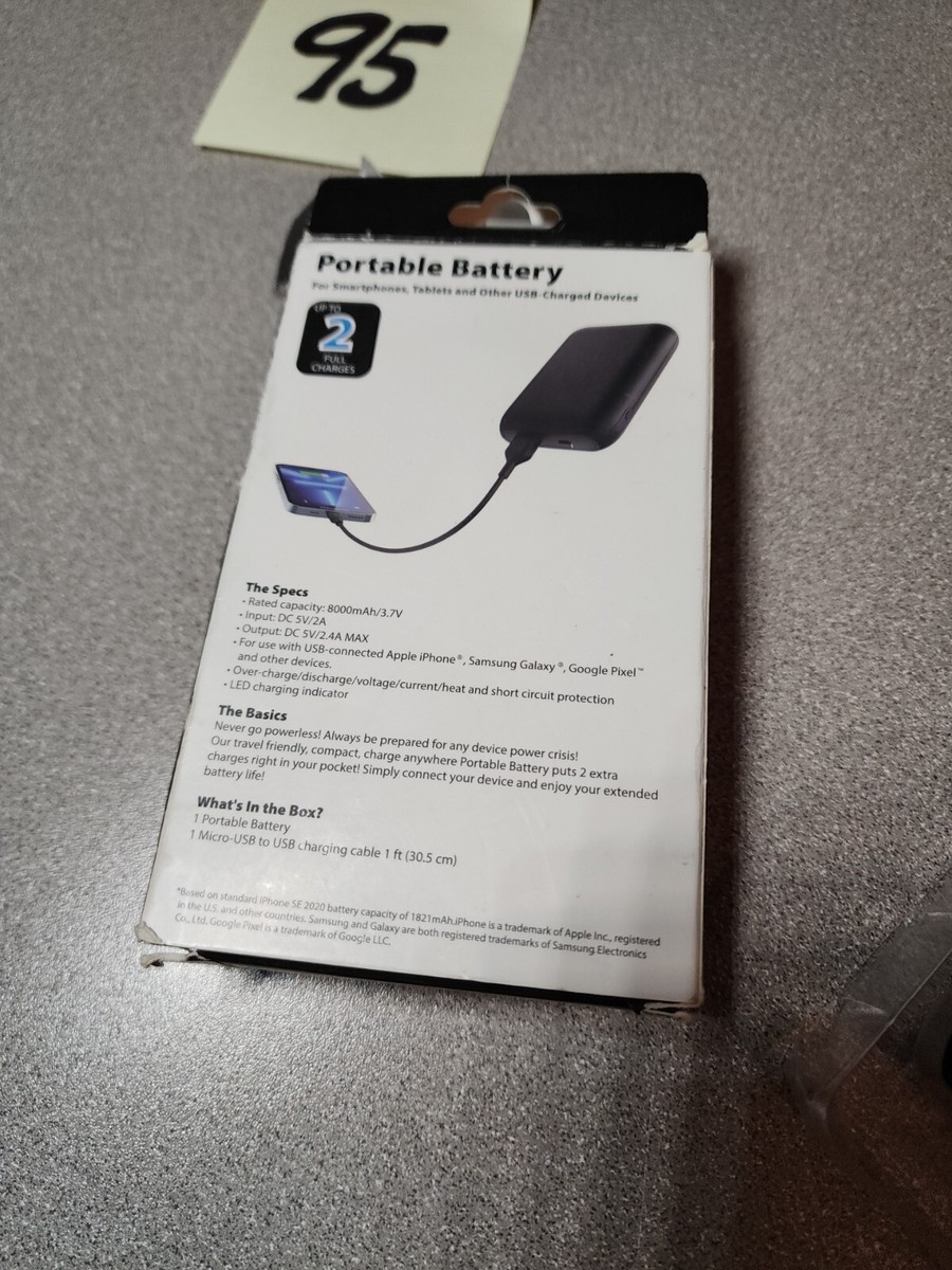 8000mAh USB External Portable Battery Cell Phone/Tablet Charger 