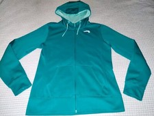 The North Face Women's Teal Full Zip Hooded Jacket w/ Thumb holes Size Medium