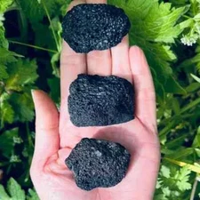 3Pcs Raw Rough Lava Volcano Chunk Healing Crystal Mineral Geode Rocks DIY Gifts