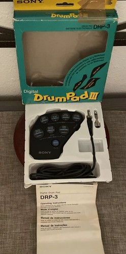 1990 Sony DRP-3 Handheld Drum Pad Machine ~ AA Battery Made in Japan - Picture 2 of 9