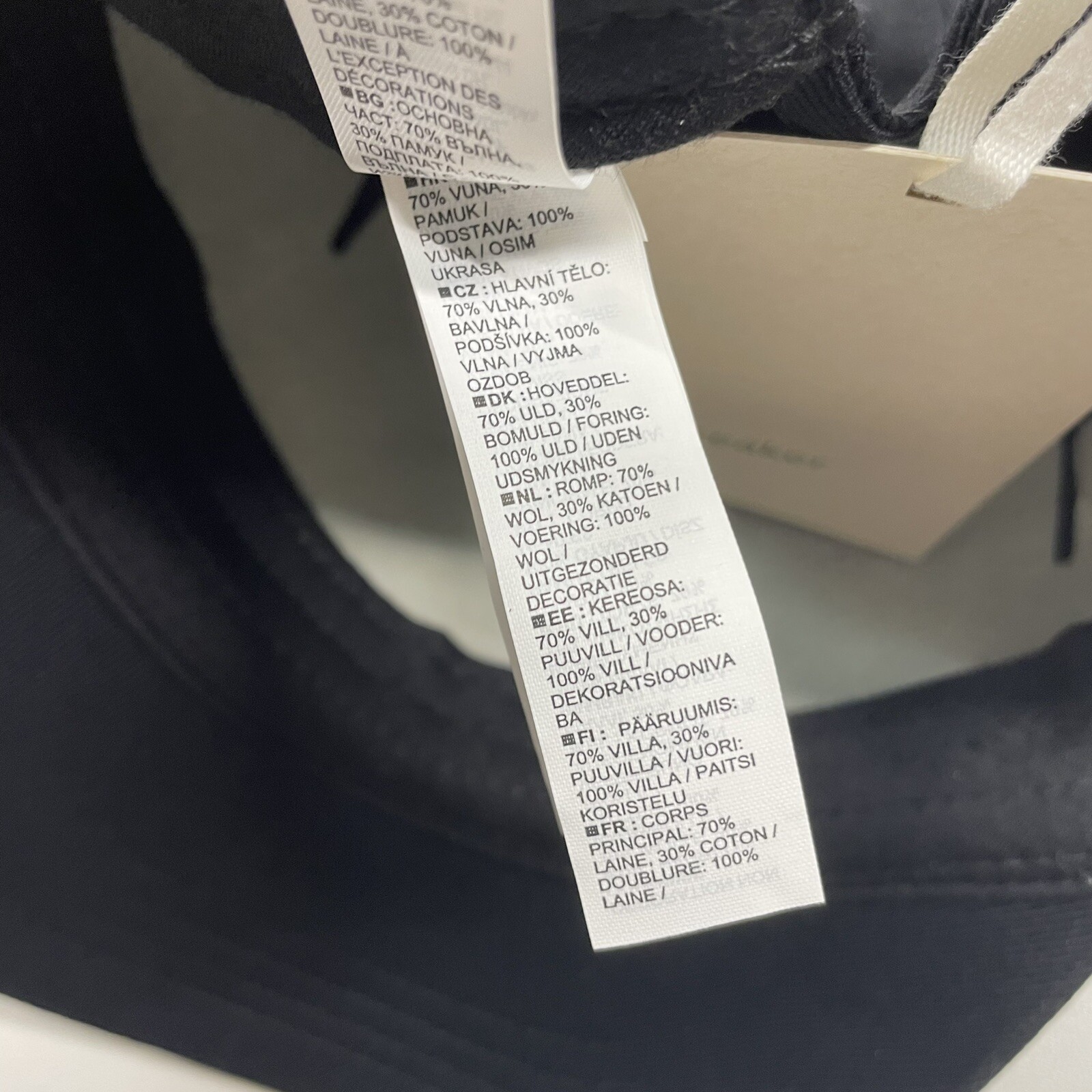 Icebreaker 6 Panel Hat Cap Adult Black Strapback Wool Blend Embroidered NEW