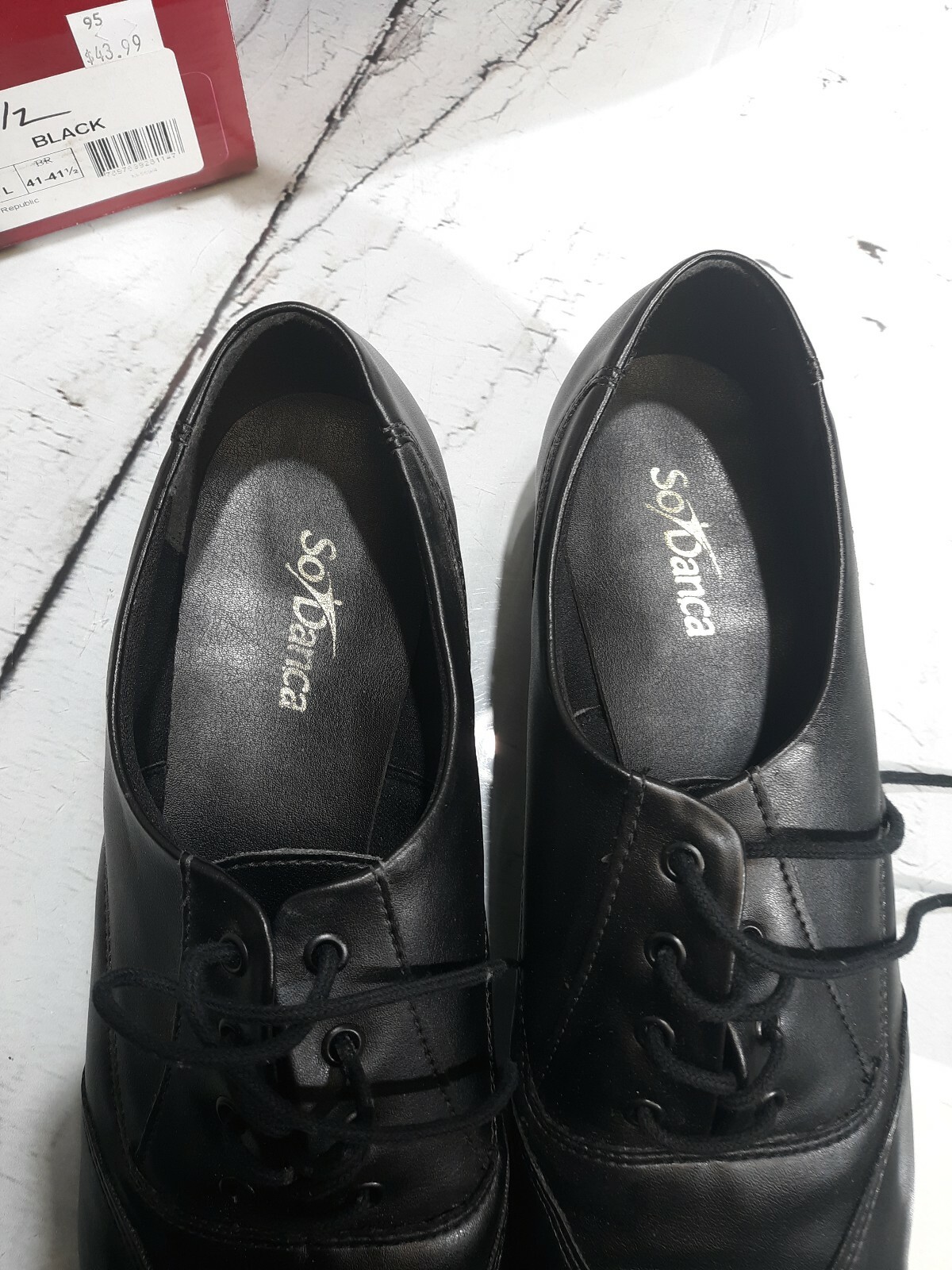 Womens So Danca Dancing Ballet Shoes Size 11.5 Black Gem