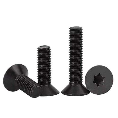 Vis Torx M6 noir SUS304 acier prune fente fraisée tête plate vis boulon - Photo 2/2