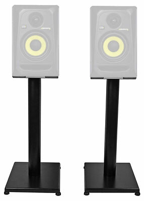 Pair 21  Black Steel Studio Monitor Speaker Stands For KRK ROKIT 5 G3 Monitors
