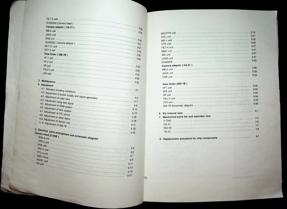 Hitachi Denshi Model Z-One Portable Color Camera Service Manual Schematics Book - Image 3 of 4
