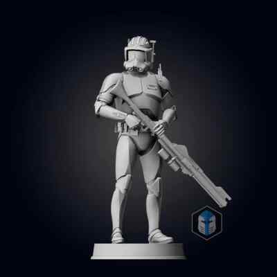 Star Wars | Commander Cody Poses 1 - 4 Resin 3d gedruckt Raw 1/12