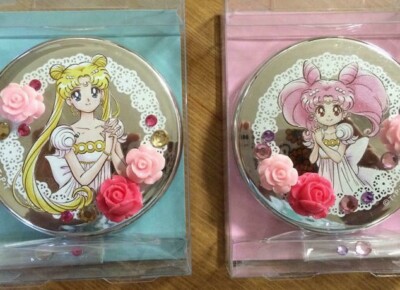 Sailor Moon Compact Mirror It S Demo Its Demo Chibi Usa Princess Serenity 2 Set Ebay