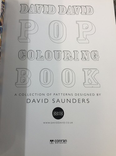 David David Pop Colouring Book by David Saunders - 第 5/5 張圖片