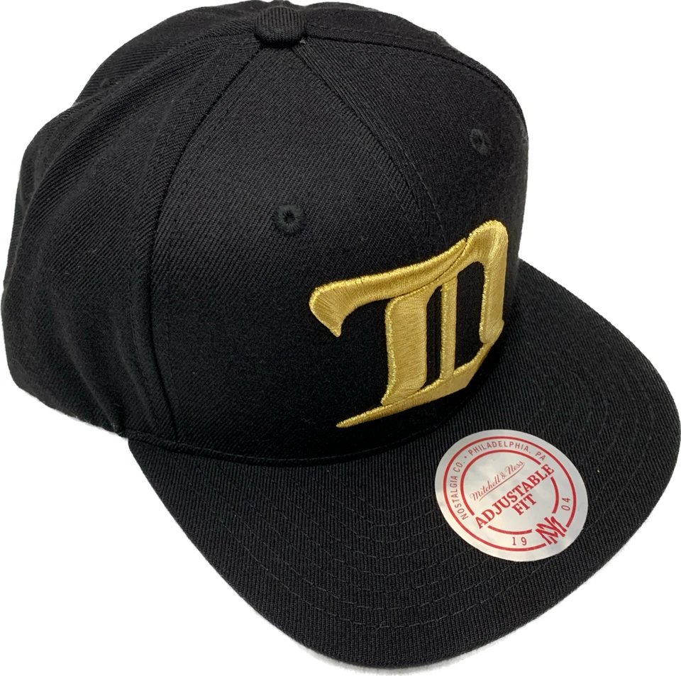 Gorra Mitchell & Ness Mitchell & Ness Gold Touch Snapback para hombre de la NHL Detroit Red Wings - negra Foto 3 de 4