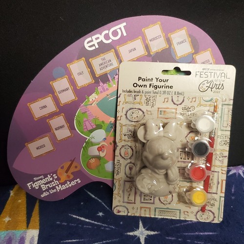 NEW Disney Parks 2022 EPCOT Festival of the Arts Brush Paint Figure Minnie Mouse