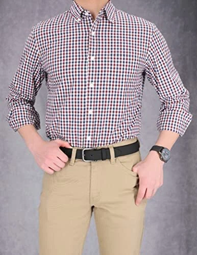 Cinturón de cuero clásico con hebilla de 35 mm para hombre para jeans Foto 3 de 4