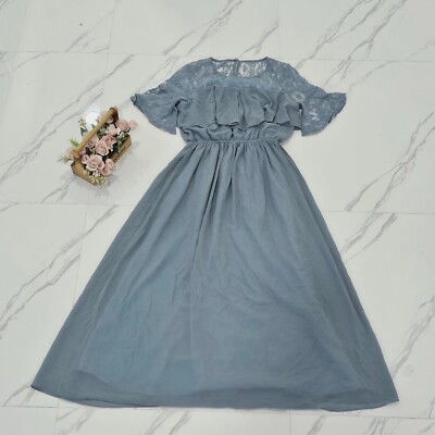 dress 36 inches long Women Floral Maxi Dress Hime Gyaru Chest 36 inches