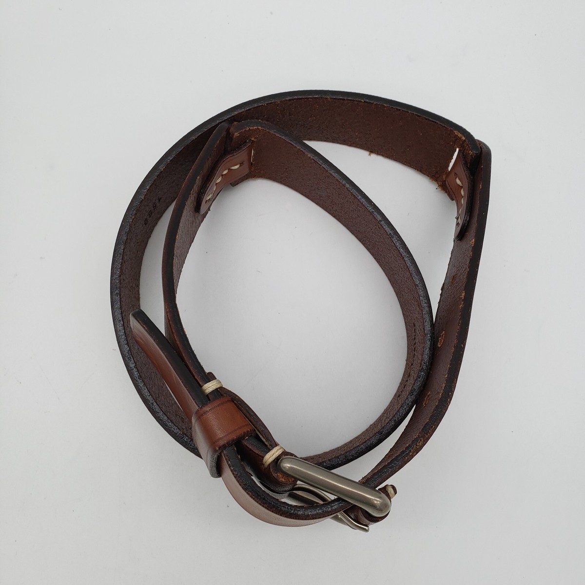 Small Vintage Ann Taylor Brown Leather Belt Vintage Ann Taylor Brown Leather Belt Genuine Italian  main image 3