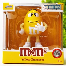 Jada M&M's Yellow Character 3" Die Cast Figure Metalfigs Collectible M&M New