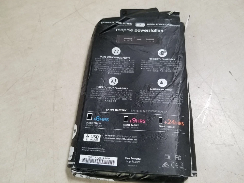 Gestión de energía digital Mophie PowerStation 6.000 mAh + batería extra 24 horas HM7 Foto 2 de 4