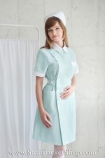 Mint Nurse Uniform - High Quality, 100 Cotton / With Nurse Cap / Green