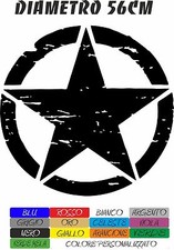 ADESIVI AUTO U.S. ARMY 4X4 STELLA DIAMETRO 56CM MILITARE COD127