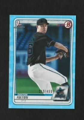 2020 Bowman Draft Max Fulton BD-131 Sky Blue Paper Parallel 316/499 Marlins