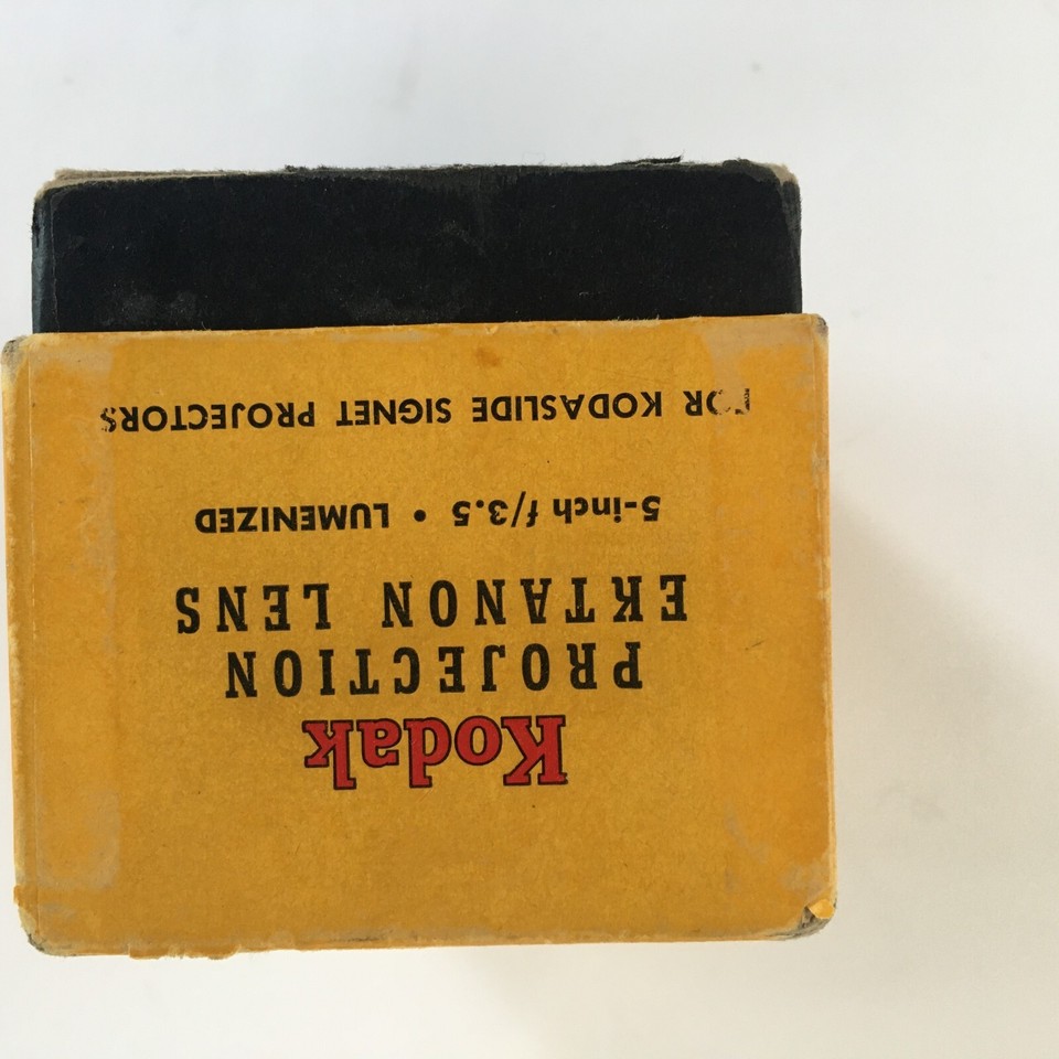 Kodak Projection Ektanon Lens 5 inch f/3.5 Lumenized Vintage NY USA w ...