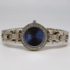 ESQ Swiss 100648 Silver Tone Quartz Analog Women's Watch Sz. 5 1/2" New Battery
