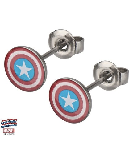 PENDIENTES DE TACHUELAS ESMALTADO CON LOGOTIPO DEL Comics Acero Cosplay Vengadores | eBay