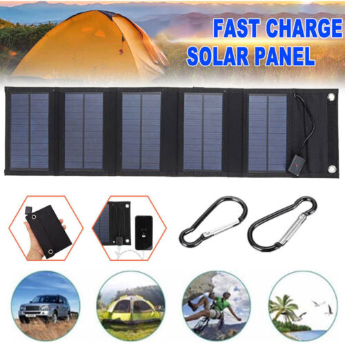 Cargador solar plegable panel solar portátil para todos los móviles tableta banco de energía - Imagen 1 de 14