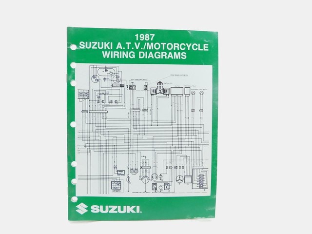 Suzuki Wiring Diagrams OEM for 1987 Motorcycles ATVs DS GSX-R LT DR SP