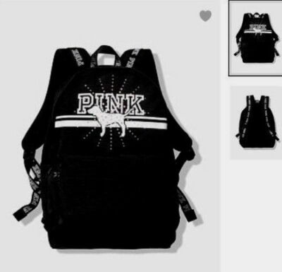 New Victoria's Secret PINK Campus Backpack Laptop Travel Book Bag Tote Rare Gift