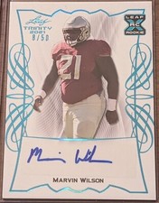 MARVIN WILSON 2021 Leaf Trinity Platinum Spectrum #BA-MW1 Auto /50 Rookie RC