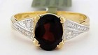 GENUINE 1.16 Cts GARNET & DIAMOND RING 10K GOLD - Free Certificate Appraisal — photo 1