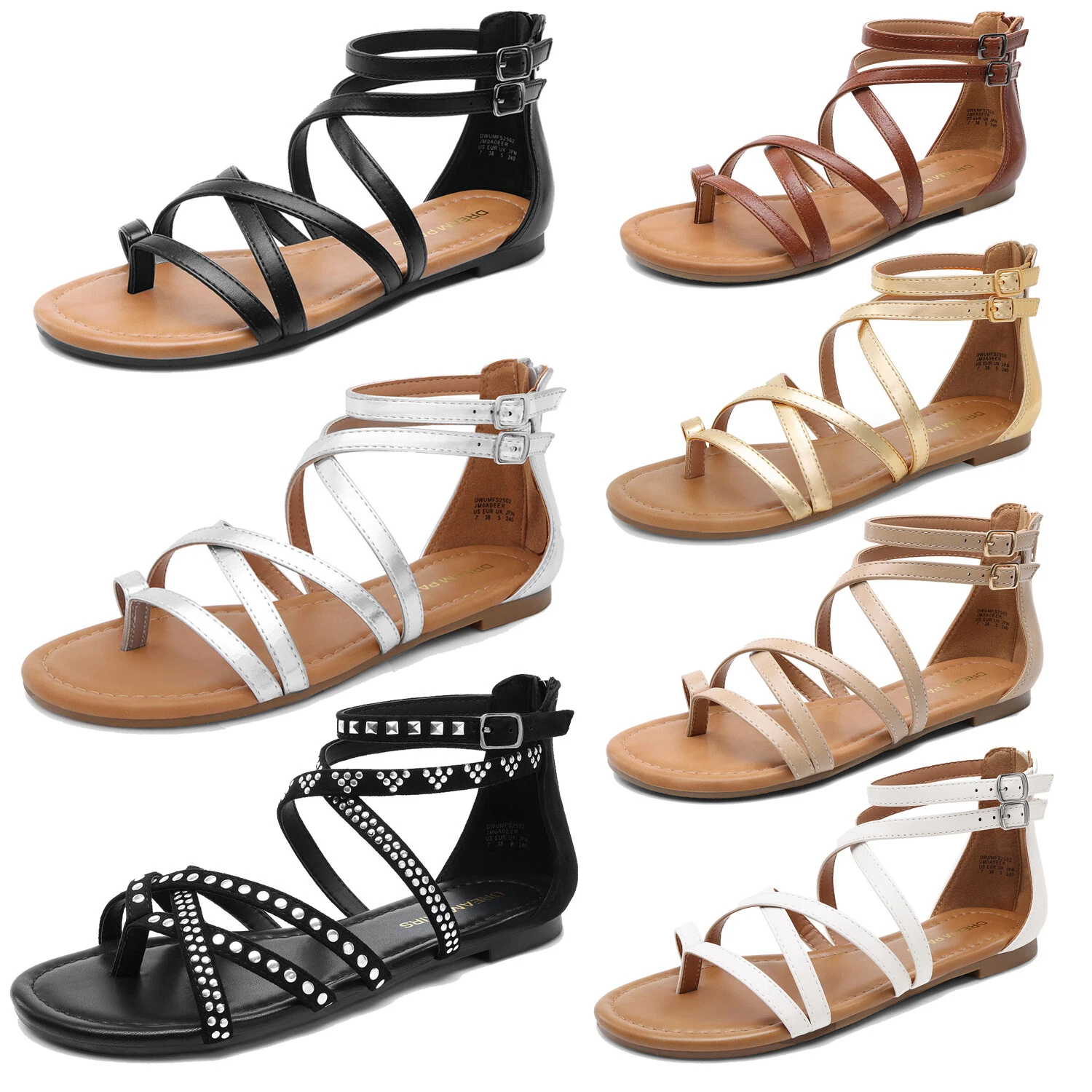 Women Gladiator Cross Strappy Flat Sandals Casual Summer Beach Thong Sandals
Opens in a new window o