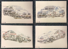 BTCC 2018 Team HARD Bushell Thompson Pidgley Hammerton VW CC Word Art~ A4 Poster
