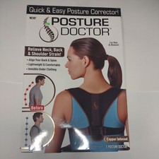 Posture Doctor Copper Infused Posture Corrector Neck Back Shoulder box damage
