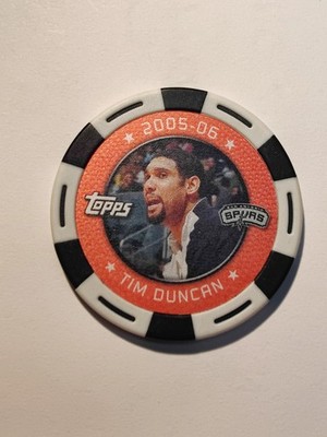 TIM DUNCAN 2005-06 TOPPS NBA COLLECTOR POKER CHIPS SAN ANTONIO SPURS