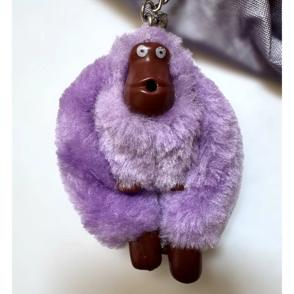 Riñonera Kipling Púrpura Nylon Arrugada Cinturón Cintura Bolso Eslinga Mono Dije Nueva Foto 4 de 4