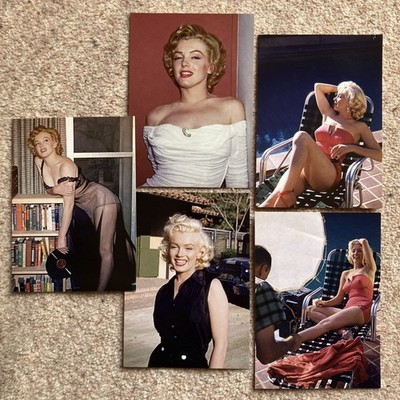 MARILYN MONROE 5er Set FOTO Farbpostkarten PIN UP FILM GLAMOUR. Neu