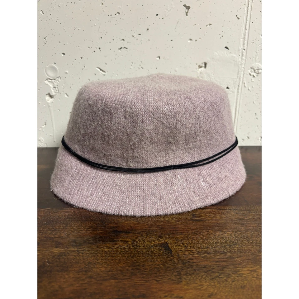 Sombrero Cloche Vintage Sears Mezcla Lana Púrpura con Flor Negra - Talla Única Foto 2 de 4