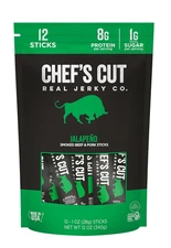 Chef'S Cut Smoked Beef and Pork Jerky Meat Sticks, Jalapeño (1 Ounce Stick, Pack
