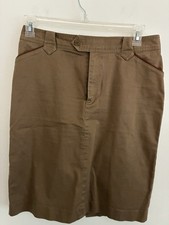 VTG. Lauren Jeans Co. Ralph Lauren Brown Skirt Hong Kong Sz 10 Americana Western